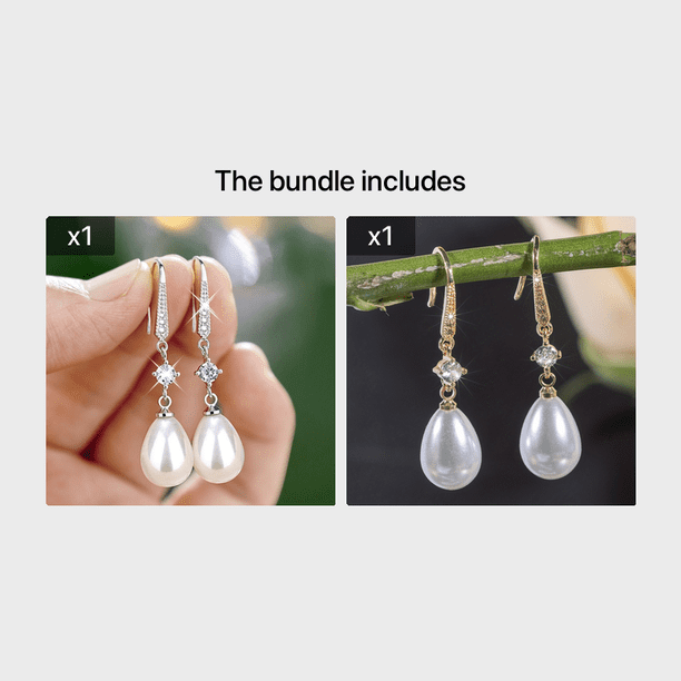 Hot Sale Water Drop Faux Pearl Zircon Earrings Wedding Bridesmaid Earrings Women's Fine Jewelry