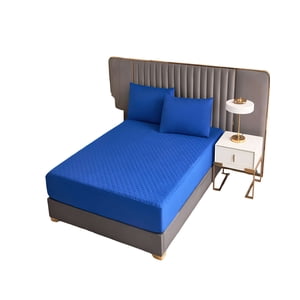 Genérico - Cubrecolchon Impermeable King Azul
