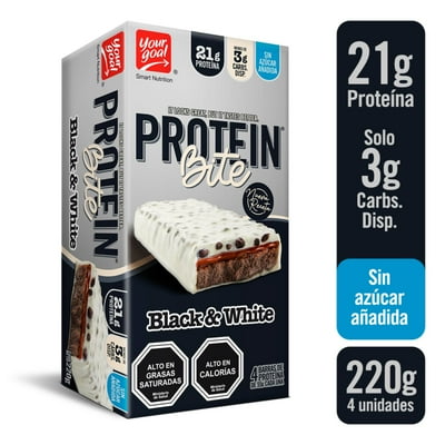 Barra De Proteína Bite Black & White 4 Un 220 G Your Goal