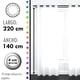 thumbnail image 3 of Set De Cortinas Visillo 2 Paños De 140 X 220 Cm Blanco, 3 of 3