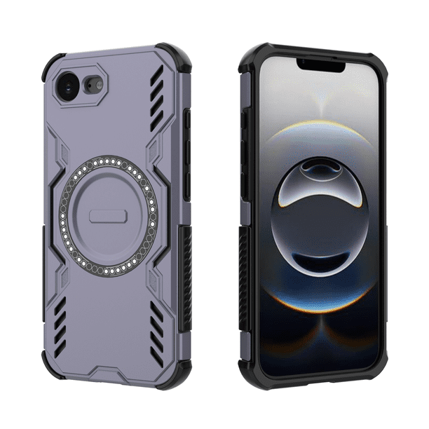 Funda FOXDOCK para iPhone 16e , magnética, resistente a golpes, con soporte, unisex, carga inalámbrica