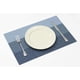 thumbnail image 3 of XmhyTop Juego de 6 Manteletes Individuales para Mesa, Hechos de PVC Resistente, Antideslizantes y Termorresistentes, Ideal para Hogares, Restaurantes y Cocinas, Estilo W, 45*30cm, Azul, 3 of 5