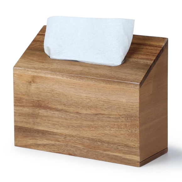 Porta Pañuelos de Madera de Acacia YANGQIHOME Compatible con Kleenex