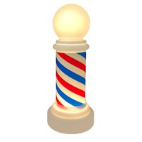 Magideal - Luz De Poste De Barbería, Lámpara De Barbería, Equipo De Barbería, Reutilizable, Delicada, Luz De Salón, Letrero Luminoso De Barbería Para Barbería