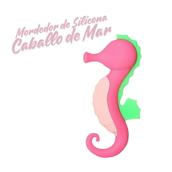 Mordedor caballo de mar, color rosado
