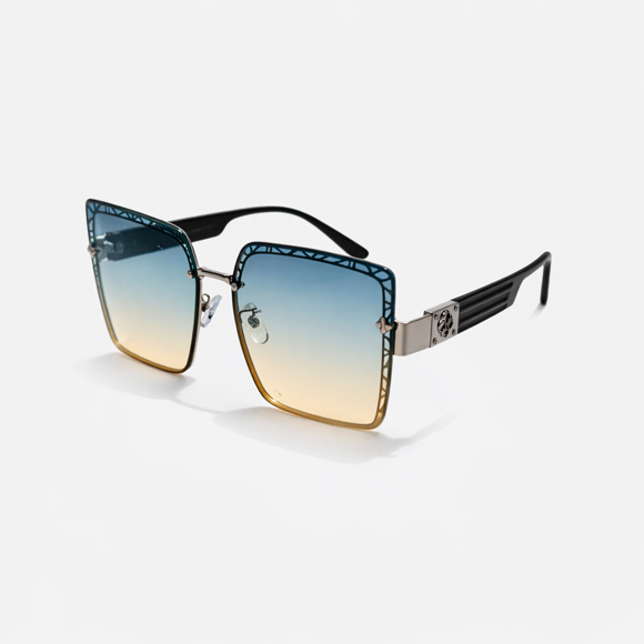 GAFAS DE SOL CUADRADAS DE GRAN TAMAÑO VERDE CLARO SUN130 J3039
