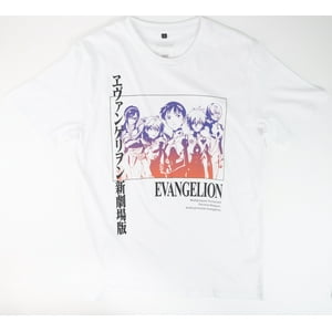 Polera Hombre You Evangelion Personajes Blanco