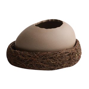 Bothyi - Cuenco Con Forma De Huevo Con Decoración De Base, Cuenco De Porcelana Para Postre, Sopa De Frutas, 18Cm X 13,5 Cm