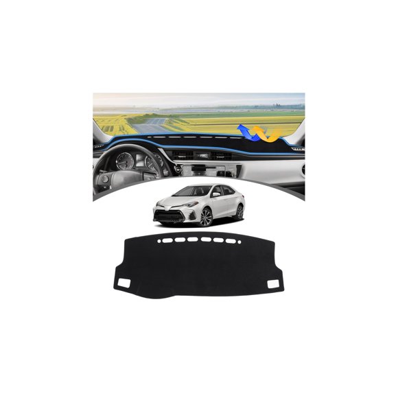Cubierta de tablero FIILINES para Toyota Corolla 2014-2018 negro