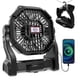 thumbnail image 1 of Ventilador portátil recargable para acampar Eloslos de 10 pulgadas con linterna LED, 1 of 5