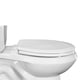 thumbnail image 3 of Asiento de inodoro Centoco 700-001 Redondo de madera, frontal cerrado, blanco, 3 of 4