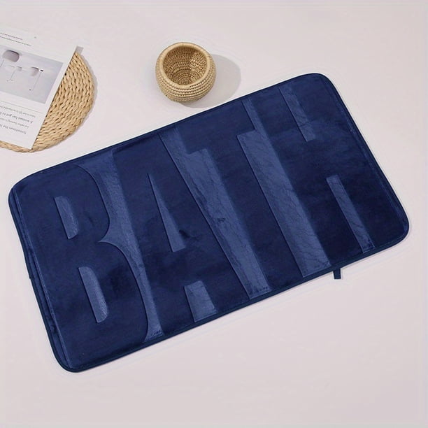 1pc Ultra-Soft Memory Foam Bath Mat with Super Absorbent Cobblestone Design - Machine Washable and Perfect for Bathroom Comfort