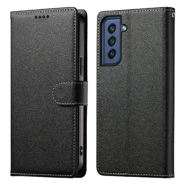 Funda para FOXDOCK Samsung Galaxy S21 FE– Cuero Premium, 3 ranuras para tarjetas, Protección contra impactos