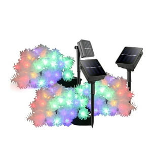 Disparo - Set 3 Luces Navidad Led Flores Solar 4M Rgb Decoracion
