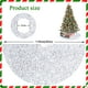 thumbnail image 2 of Falda para árbol de Navidad FANPROMS con lentejuelas blancas con purpurina, 46 cm, 2 of 3