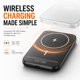 thumbnail image 4 of Banco de energía ReelCharge 5000 mAh inalámbrico de vidrio gris, 4 of 6