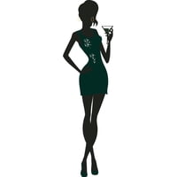 Rienda Libre Graphics - Decomural Dark Green Dress Fashion Ws-50715