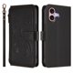 thumbnail image 2 of Funda Cartera Mariposa para [iPhone 16 Plus] con Soporte y Cremallera Negro, 2 of 6