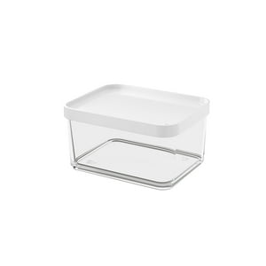 Pote De Plástico Grande Línea Clear Coza 1 L Blanco