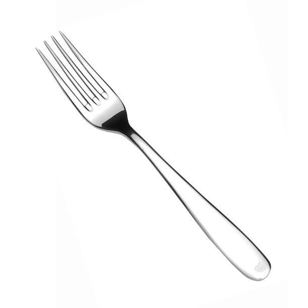 Fortessa Grand City tenedor de acero inoxidable 18/10 para ensalada y postre, juego de 12, plateado