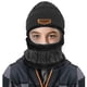 thumbnail image 2 of Gorro de invierno unisex elástico suave con protección para las orejas, gorro de punto, gorro de calavera, bufanda cálida, gorro con máscara y forro polar., 2 of 6