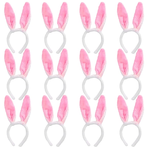 Diademas de peluche Max Fun con orejas de conejo de pascua para niños y adultos