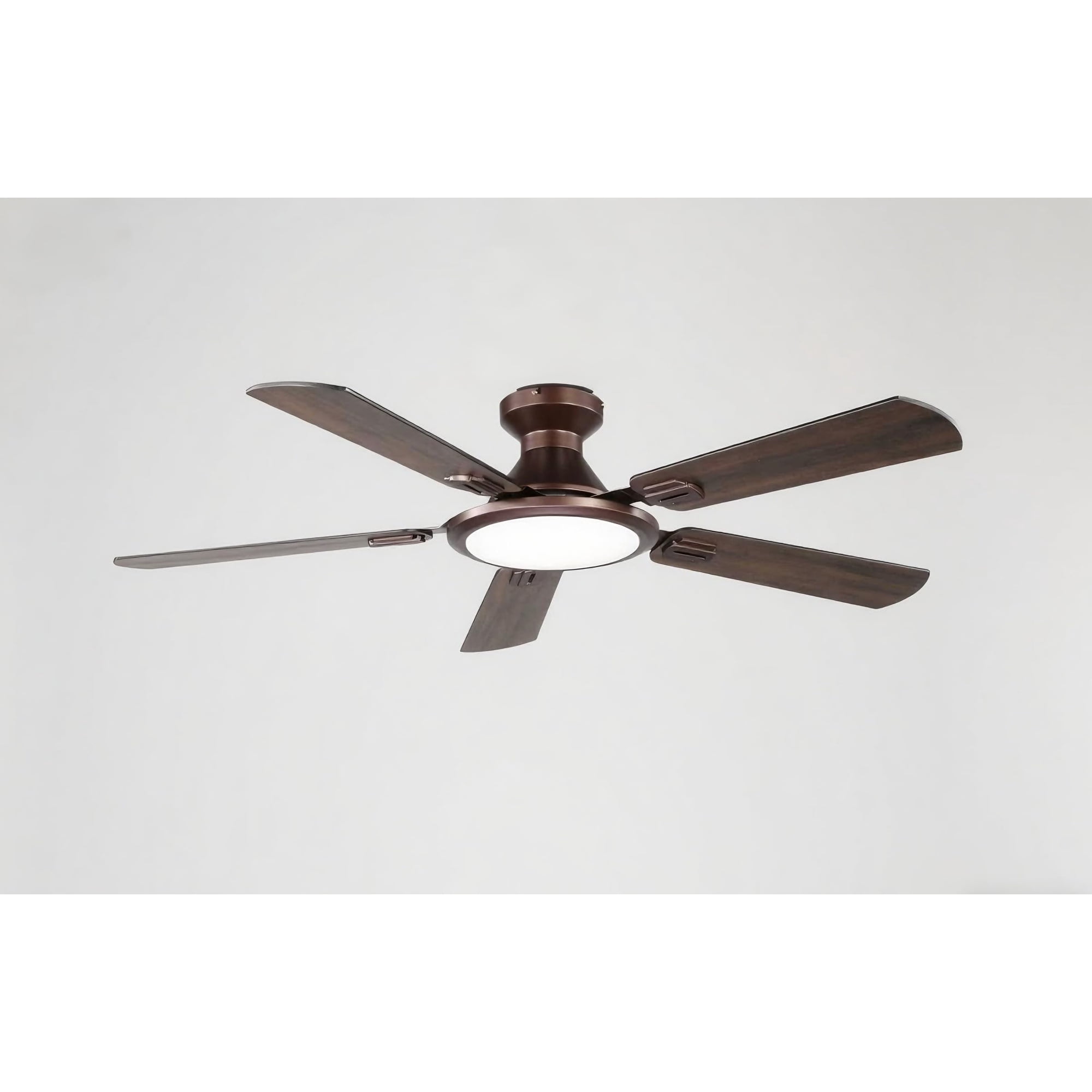 Ventilador De Techo Tcl De 52 Pulgadas Con Aspas De Madera Clara, Color Marrón