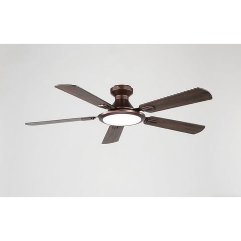 Ventilador De Techo Tcl De 52 Pulgadas Con Aspas De Madera Clara, Color Marrón