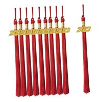 Magideal - 10 Borlas De Graduación Con 2023 Aureate Charm 15 ""Graduación Sombrero Borla Decoraciones Recuerdo Para 2023 Ceremonias De Graduación Suministros Para Rojo