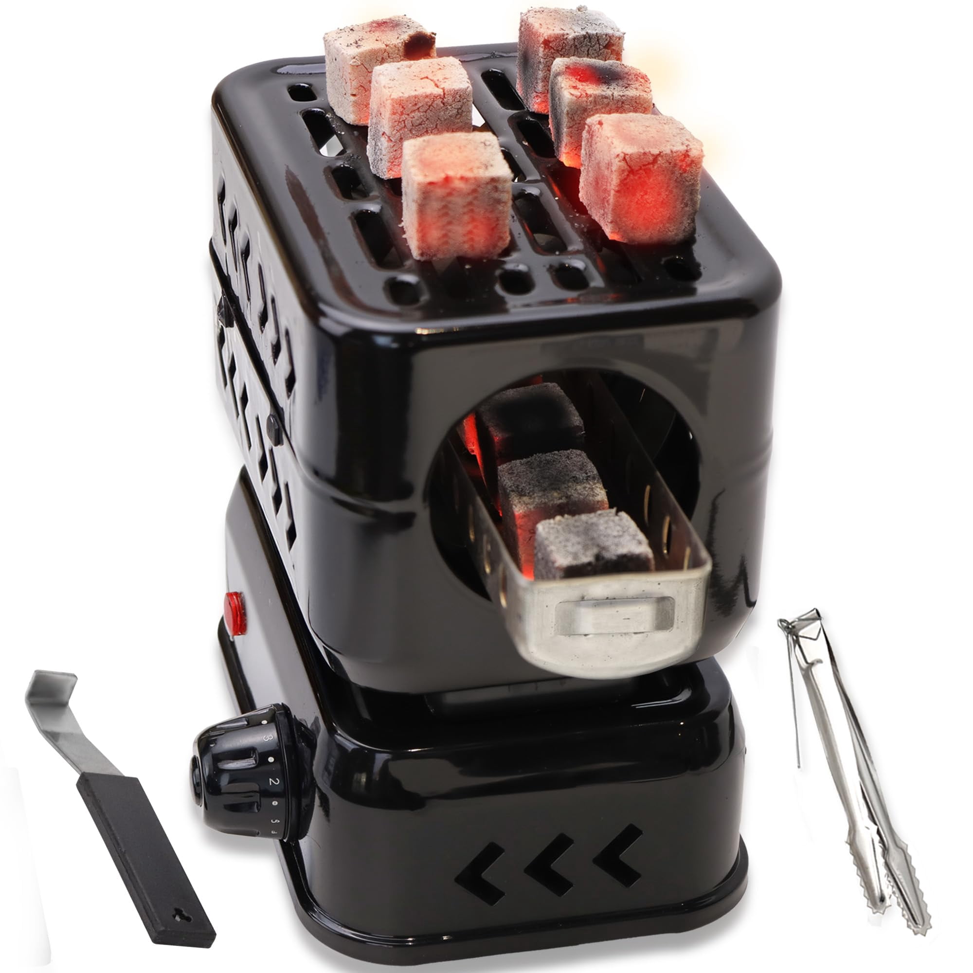 Serdeerch - Encendedor De Carbón Eléctrico 1200 W 2 Zonas