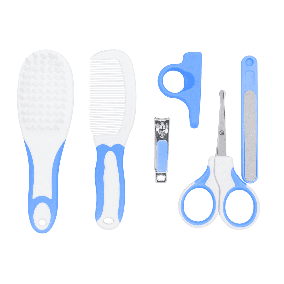 Genérica - Set Azul Para Cuidado Higiene Bebé 6 En 1 Cepillo Cortauñas Lima