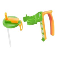 Magideal - Tapa Y Soporte Para Latas, Cubiertas Para Latas Con Tubo, Reutilizables, Fáciles De Sujetar, Soporte Portátil Para Latas De Bebidas Con Asa Para Fiest Verde