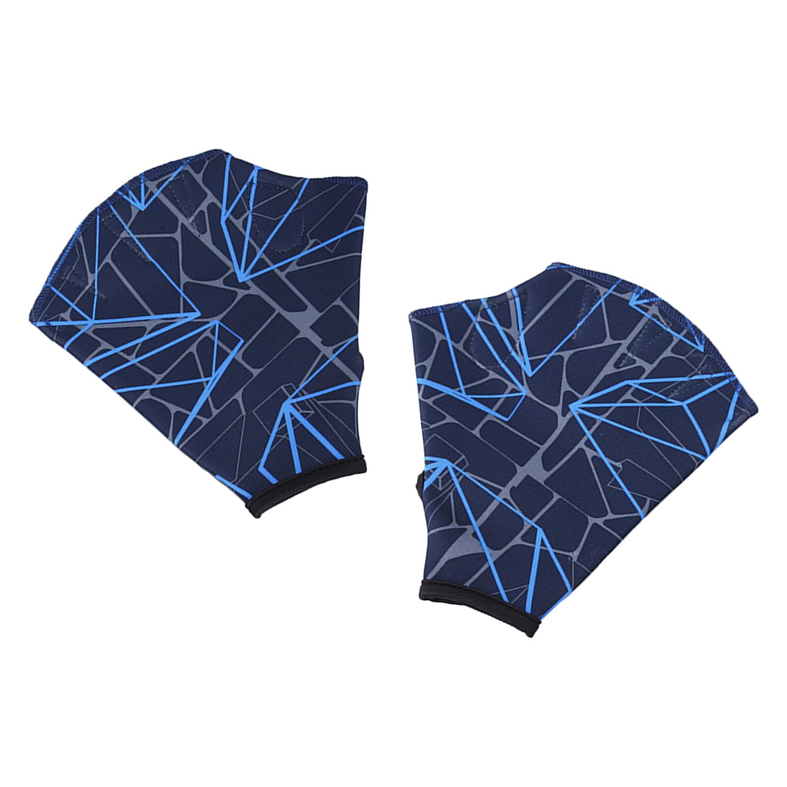 Magideal - 1 Par De Fajas Tipo Rana, Equipo De Aletas De Mano Para Natación, De Fitness Para Ejercicio Acuáticos, Entrenamiento Acuático, Esnórquel, Buceo, L Azul