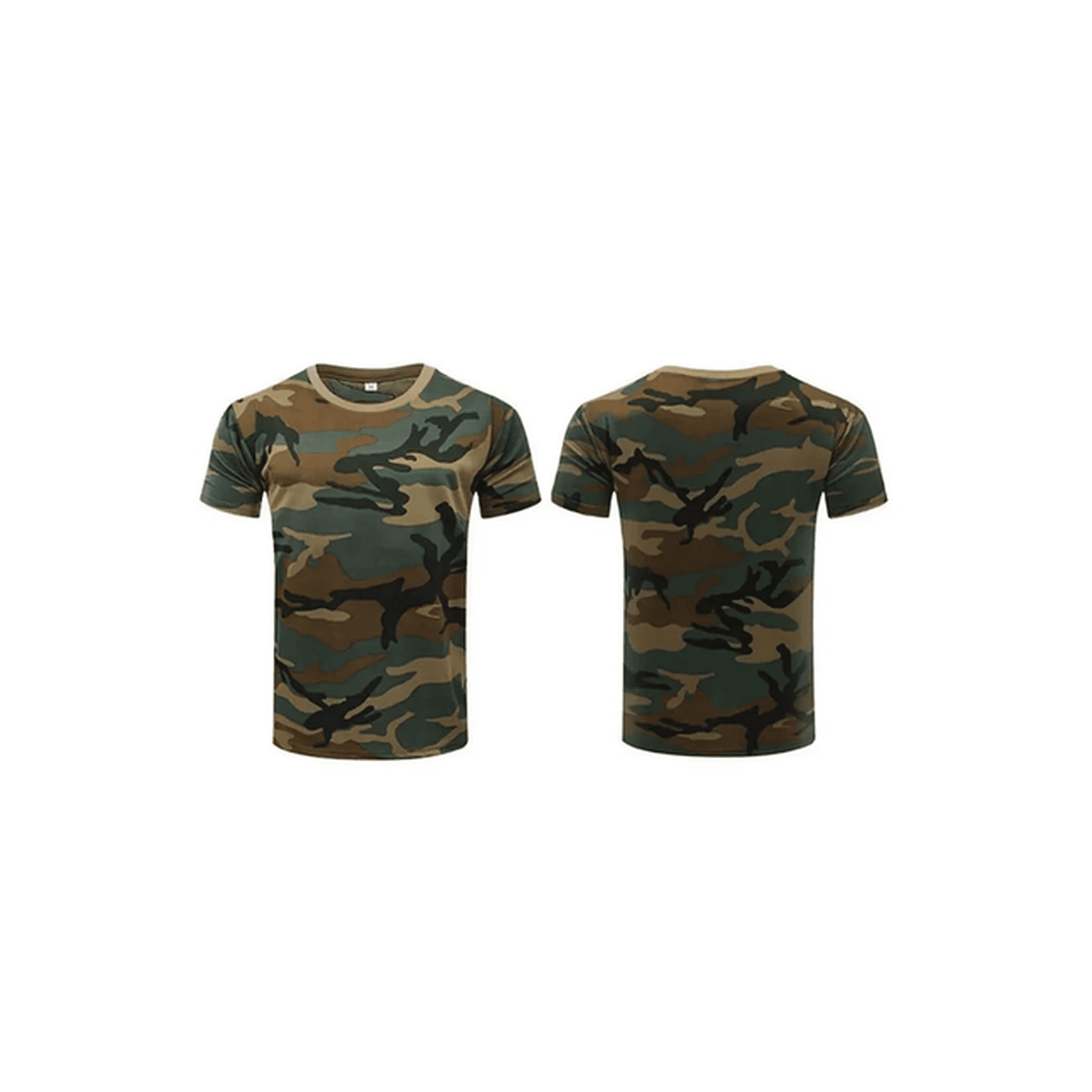 Genérico - Polo Militar Airsoft, Trekking Camping, Color Woodland, Talla 3xl