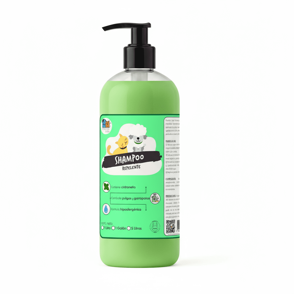 Mascokits - Super Shampoo Anti Pulgas Orgánico 1 Lt Perros & Mascotas