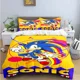 thumbnail image 2 of 3D Exquisite Cartoon S-Sonic Wallpaper Anime Digital Printing Bedding Set Duvet Cover Comforter Bed Youth Kids Girl Boys Gift, 2 of 5