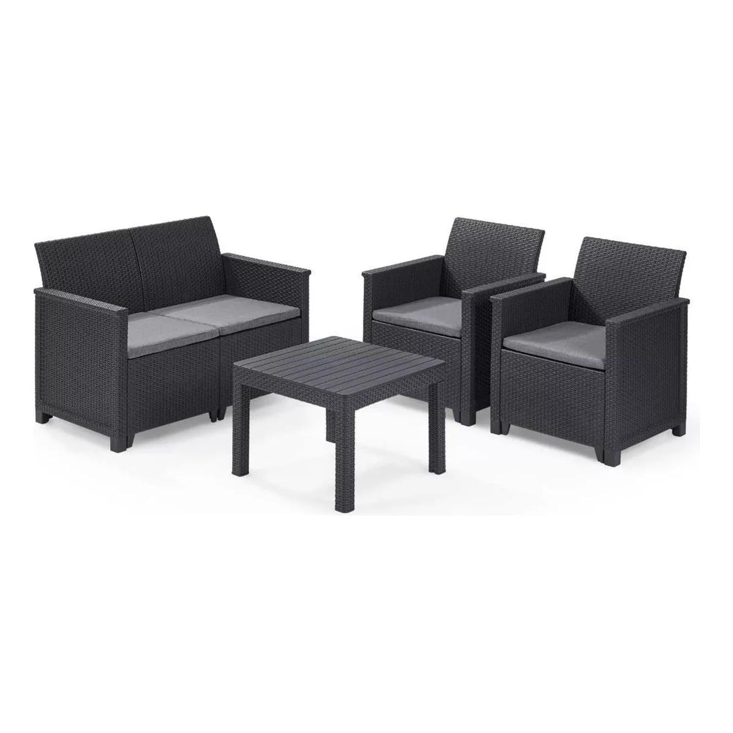 Keter - Set De Jardin Emma Grafito Gris Oscuro