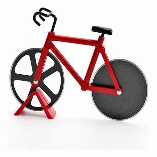 Cortador De Pizza Con Forma De Bicicleta, Corta Pizza Bici Roja