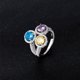thumbnail image 4 of Anillos de Compromiso para Mujer de 3 Piedras Anillos de Plata Esterlina S925 para Mujer Corte Redondo AAAAA Circón Anillos de Boda de Eternidad Elegantes Hipoalergénicos Anillos de Promesa, 4 of 8