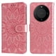 thumbnail image 4 of Funda tipo cartera FOXDOCK para Huawei Mate 60 , diseño girasol en relieve, cuero PU, cierre magnético, soporte y tarjetero, 4 of 5