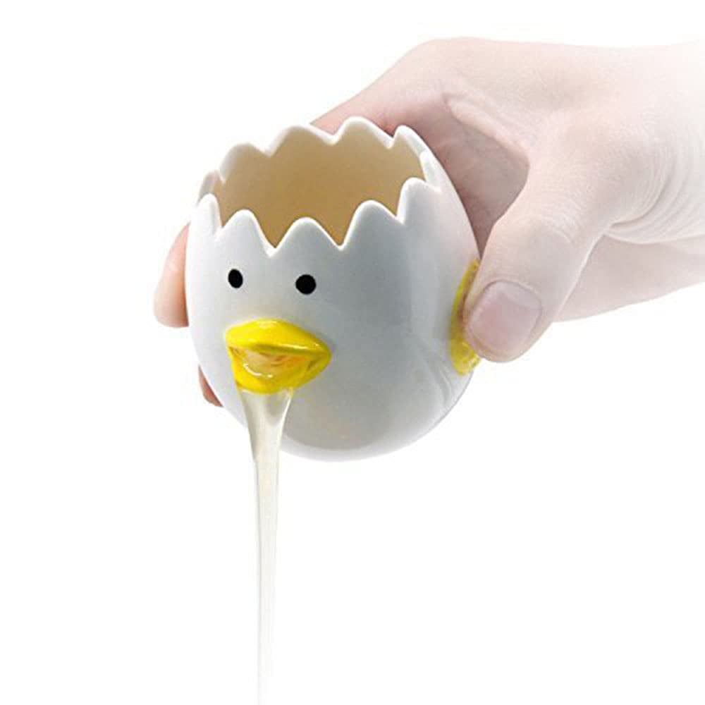 Separador De Huevos Amzwish Ceramics Vomitando Pollo Amarillo