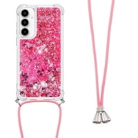 Funda Foxdock Para Samsung Galaxy A35 Con Cuerda Ajustable, Brillo Líquido, Protección Antigolpes Y Lente – Ideal Para Regalo
