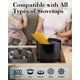 thumbnail image 3 of Antiadherente Stockpot Cook N Home de 8 litros con tapa de aluminio negro, 3 of 7
