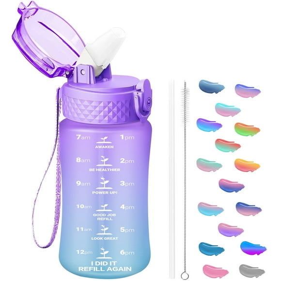 Botella de Agua Oldley 355ml Niños con Pajilla Antiderrames Libre de BPA