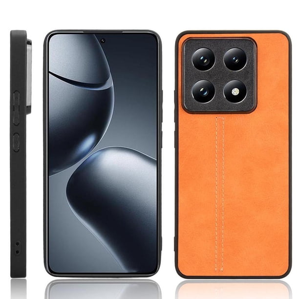 Funda Cartera Desmontable para Xiaomi 14T Pro con Soporte y Ranuras Amarillo