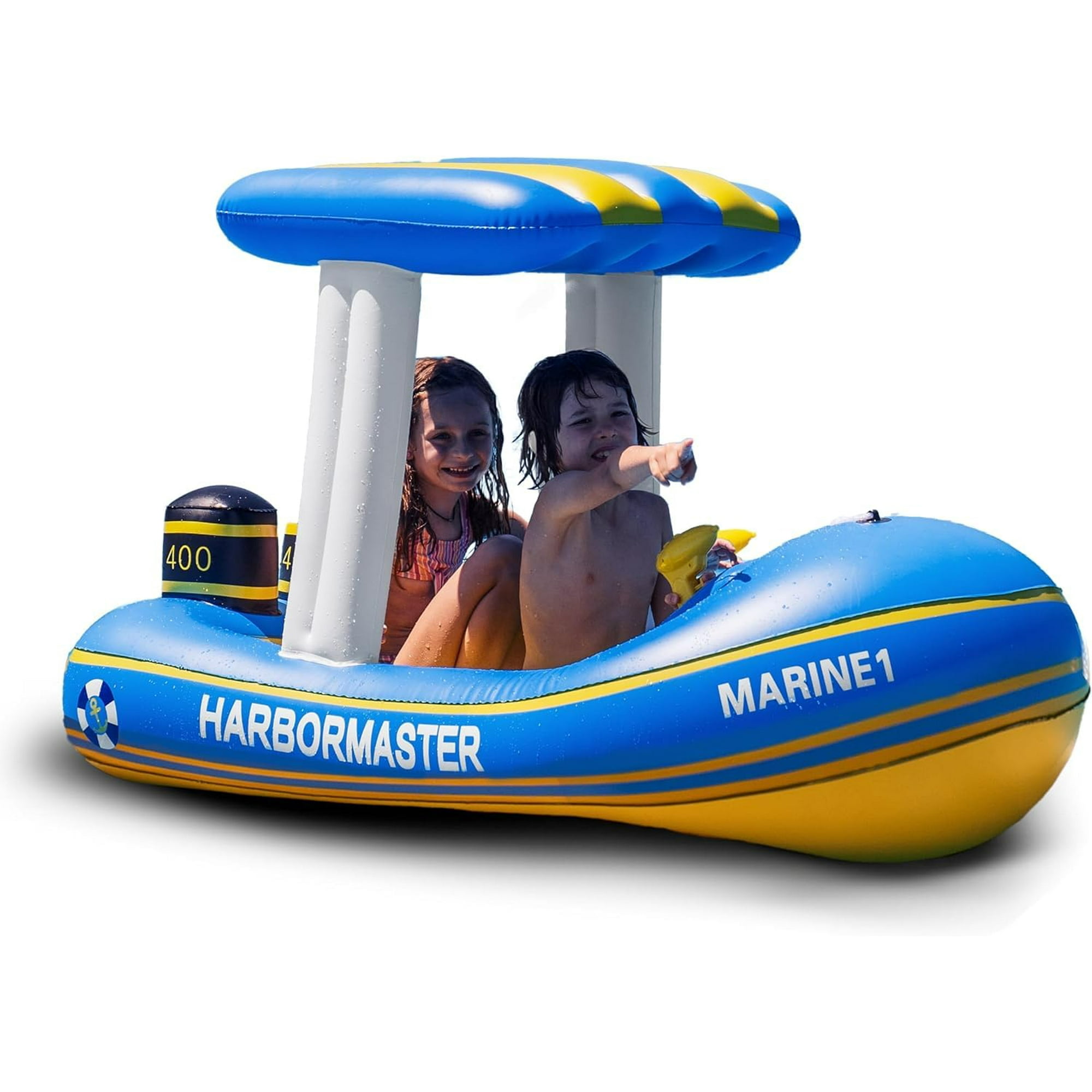 Zonetech - Bote Patrullero Inflable, Piscina, Zona Flotante, Tech Harbor Master