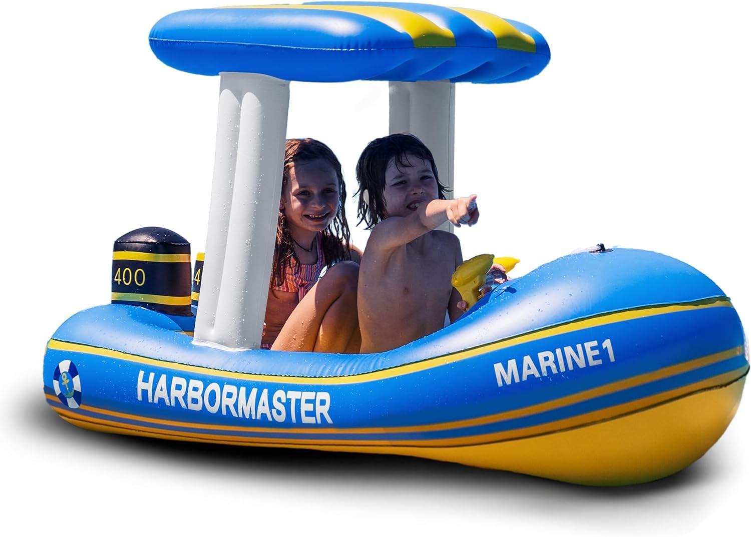 Zonetech - Bote Patrullero Inflable, Piscina, Zona Flotante, Tech Harbor Master