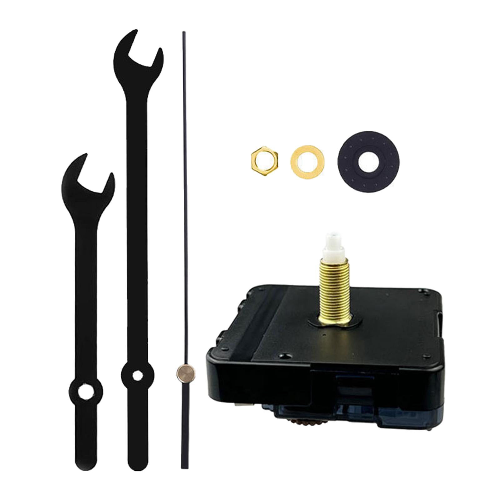Magideal - Kit De Mecanismo De Movimiento De Reloj De Pared, Par Alto, Eje Largo Para Reloj De Pared De Madera, Reloj De Pared De Metal, Reloj Decorativo, , Eje De 31 Mm Negro