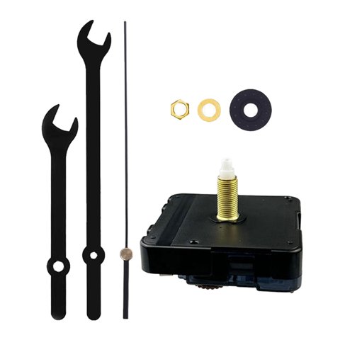 Magideal - Kit De Mecanismo De Movimiento De Reloj De Pared, Par Alto, Eje Largo Para Reloj De Pared De Madera, Reloj De Pared De Metal, Reloj Decorativo, , Eje De 28 Mm Negro