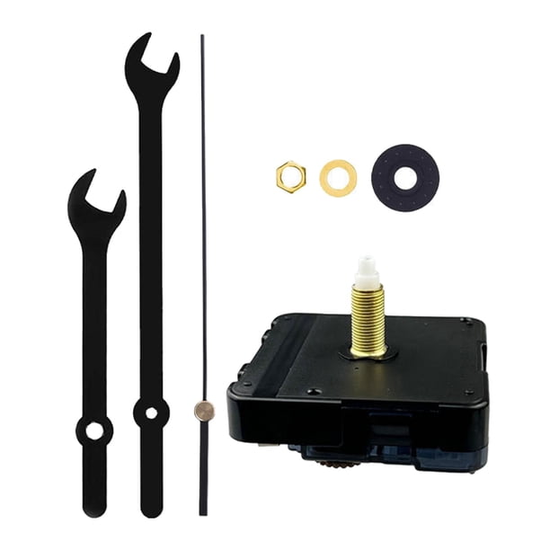 Kit de mecanismo de movimiento de reloj de pared, par alto, eje largo para reloj de pared de madera, reloj de pared de Metal, reloj decorativo, , Eje de 31 mm negro